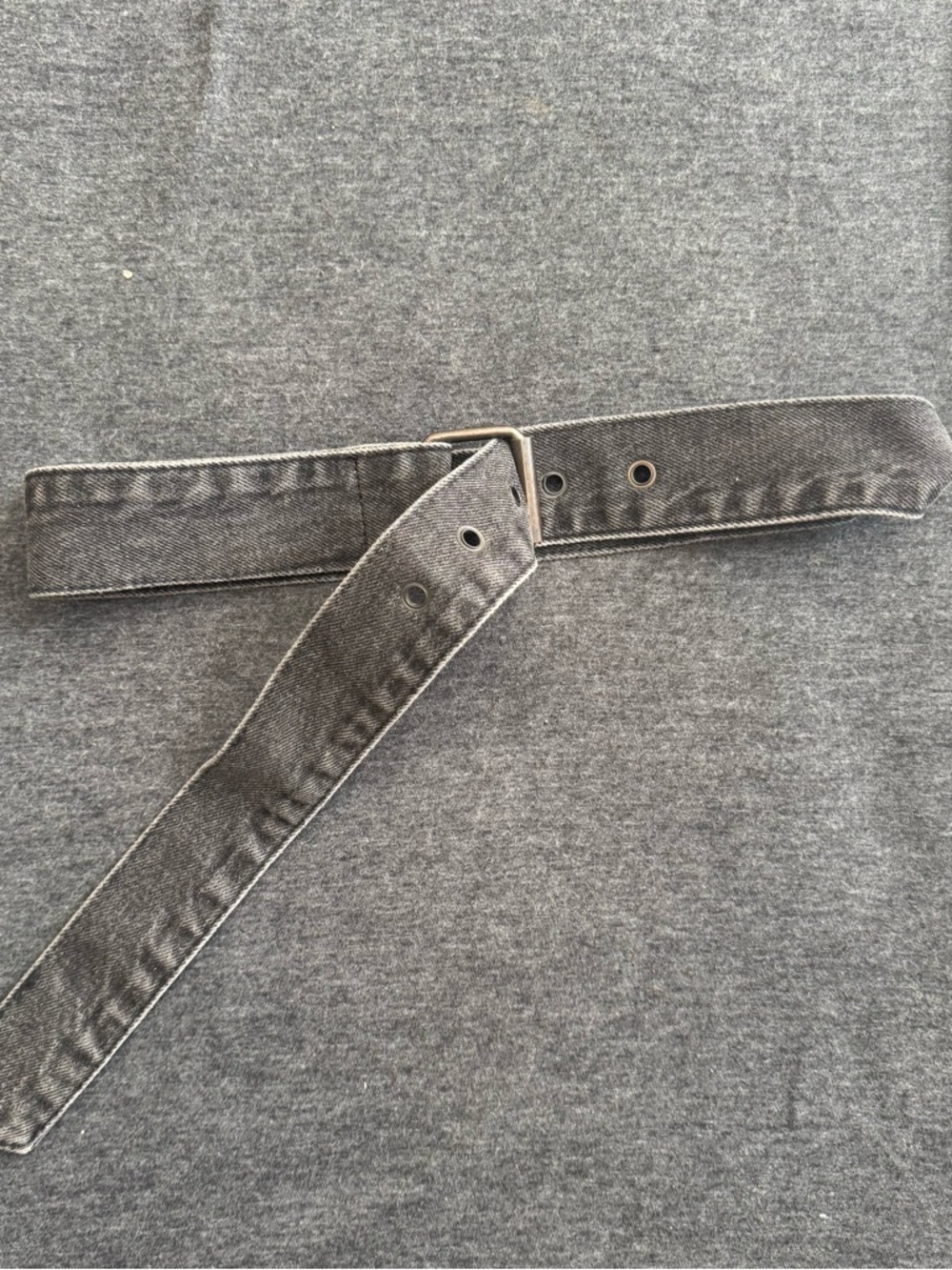 Grey Denim Belt - Casual Adjustable Jean Belt